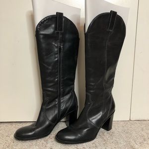 Franco Sarto Black Genuine Leather Boots